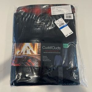 Cuddl Duds Plaid Black Red Pajama Set Size XL